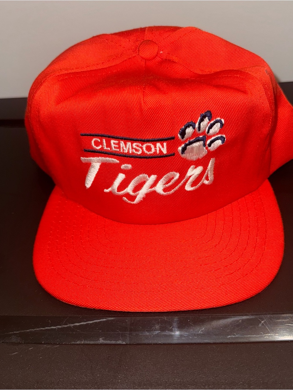 Vintage Clemson Tigers Hat Annco Professional Snapback Orange 90s Cap